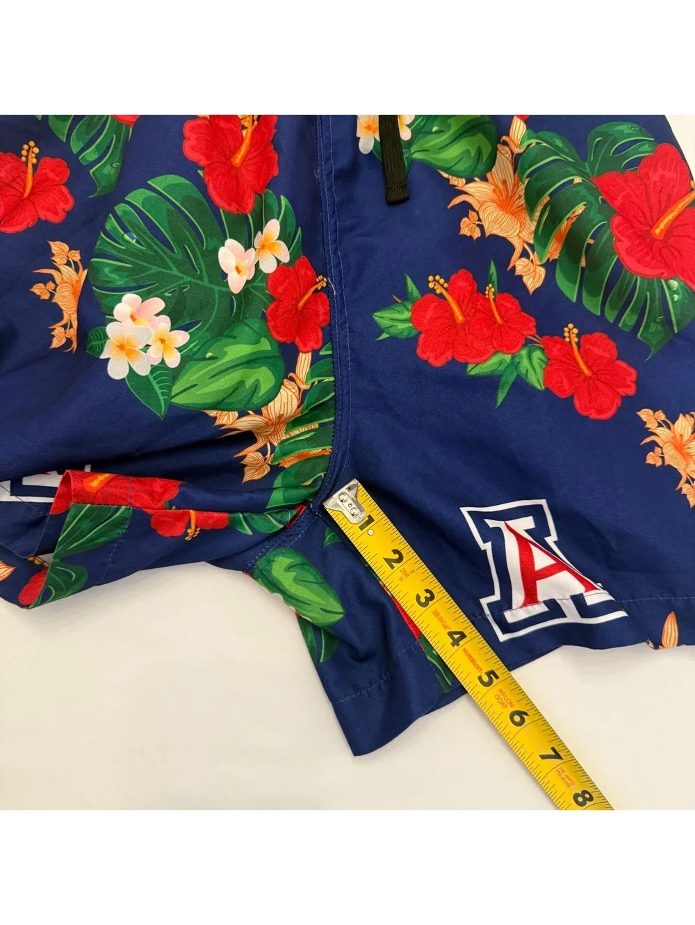 University of Arizona Floral Swim Trunks, Size Medium Hibiscus Pattern